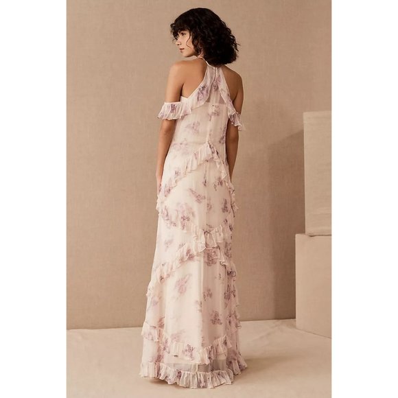 NWT $600 BHLDN THERESE PURPLE & PINK FLORAL MAXI DRESS SIZE MEDIUM SOLD OUT! - Picture 2 of 9